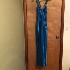 size 6 light blue long formal dress